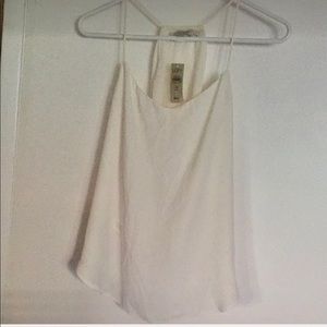 Ann Taylor LOFT cream racer back camisole NWT!